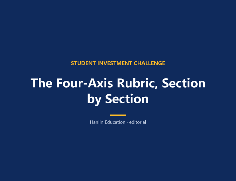 The Four-Axis Rubric, Section by Section