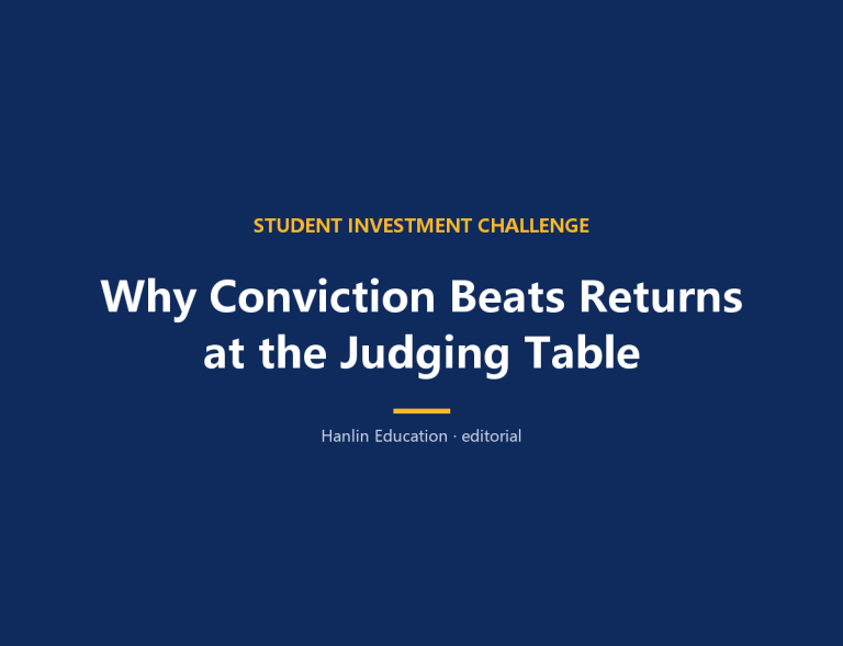 Why Conviction Beats Returns at the Judging Table